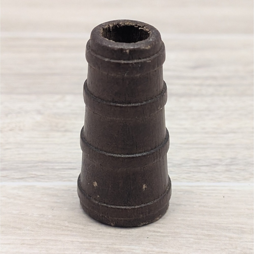 Vintage Dollhouse Miniature Dark Wood Butter Churn Barrel Only, Missing Plunger